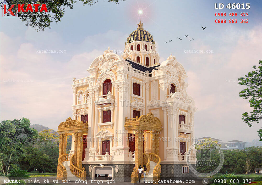 Mẫu thiết kế lâu đài dinh thự đẹp 4 tầng tại Bắc Ninh – Mã số: LD 46015
